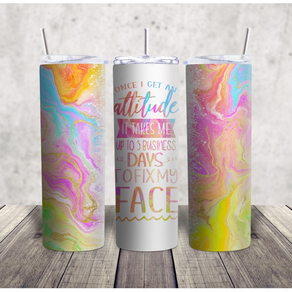 Vibrant Swirl Stainless Steel Tumbler